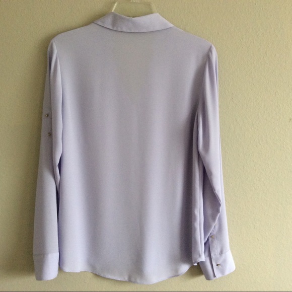 Express | Popover Blouse Lilac Purple Size S - Picture 2 of 4
